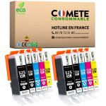 Comete - 525 526 xl - 10 cartouche d'encre compatibles canon pg525 cl526 / pg - 525 cl - 526 / 525xl ...
