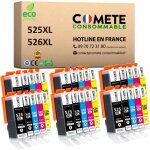 Comete - 525 526 xl - 30 cartouche d'encre compatibles canon pg525 cl526 / pg - 525 cl - 526 / 525xl ...