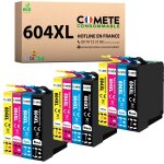 Comete - 604xl - 12 cartouches d'encre compatibles avec epson 604 xl ananas - pour epson xp 2200 xp 2205 ...
