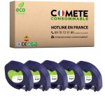 Comete - 91200 - 5 rubans 91200 s0721510 compatibles pour etiqueteuses dymo letratag - 12mm x 4m noir ... Comete - 91200 - 5 rubans 91200 s0721510 compatibles pour etiqueteuses dymo letratag - 12mm x 4m noir ...