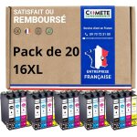 Comete, marque française - 16xl - 20 cartouches d'encre compatibles avec epson 16 xl stylo plume - pour ... Comete, marque française - 16xl - 20 cartouches d'encre compatibles avec epson 16 xl stylo plume - pour ...