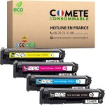 Comete, marque franaise - 201x cf400x - 4 toners compatibles avec hp 201x 201a pour hp cf400x pour hp ...
