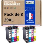 Comete, marque franaise - 29xl - 8 cartouches compatibles avec epson 29 xl fraise - multipack pour xp ...