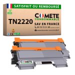 Comete - tn2220 - 2 toners compatibles avec brother tn2220 tn - 2220 ou tn - 2210 tn2210 - remplacement ...