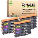 Comete - tn320 - 12 toners compatibles brother tn320 / tn321 - 3 noir + 3 cyan + 3 magenta + 3 jaune ...