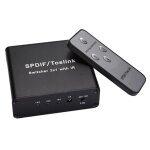 Commutateur audio optique numrique 3 en 1 spdif pcm2. 0 / dts, bote de commutation avec sortie de cble ...