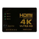 Commutateur hdmi 4k 3 entr�es 1 sortie hd 1080p, s�parateur de c�ble vid�o 1x3 hub adaptateur convertisseur ...