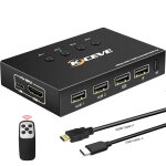 Commutateur kvm 4 ports 4k@60hz, switch usb pour 4 pc sur 1 ecran, partage clavier / souris, 4 ports ... Commutateur kvm 4 ports 4k@60hz, switch usb pour 4 pc sur 1 ecran, partage clavier / souris, 4 ports ...