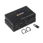 Commutateur kvm avec audio 2 ports 2 en 1, p�riph�riques d'affichage de partage compatibles hdmi pour ...