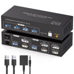 Commutateurs kvm switch 2 pc 2 monitor displayport + hdmi 4k60hz usb 3. 0 commutateur kvm double pour ... Commutateurs kvm switch 2 pc 2 monitor displayport + hdmi 4k60hz usb 3. 0 commutateur kvm double pour ...