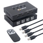 Commutateur kvm usb 2. 0 4 entrées 4 sorties, pour clavier, souris, imprimante, moniteur, 4 pièces, partage ... Commutateur kvm usb 2. 0 4 entrées 4 sorties, pour clavier, souris, imprimante, moniteur, 4 pièces, partage ...