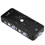 Commutateur kvm usb 2. 0, botier de commutation manuel vga 2 / 4 ports, adaptateur de partage vido ...
