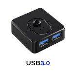 Commutateur kvm usb 3. 0 1x2 / 2x1, hub usb bidirectionnel pour ordinateur portable vers clavier, souris, ...
