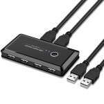 Commutateur kvm usb 3. 0 / 2. 0, 2 ports, partage de pi�ces, 4 appareils, 2x4, s�lecteur de commutateur, ...