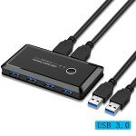 Commutateur kvm usb 3. 0 / 2. 0, 2 ports, partage de pi�ces, 4 appareils, 2x4, s�lecteur de commutateur, ...