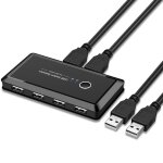 Commutateur kvm usb 3. 0 commutateur sélecteur 2 ports pcs partage 4 périphériques usb 2. 0 pour clavier ... Commutateur kvm usb 3. 0 commutateur sélecteur 2 ports pcs partage 4 périphériques usb 2. 0 pour clavier ...