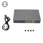 Commutateur poe full gigabit rj45 ieee 802. 3af / at 8 ports sfp 150w, priphrique rseau, prise 100 ...