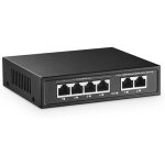 Commutateur poe mini a 6 ports avec 4 ports poe + , 2 liaisons montantes fast ethernet, 10 / 100 mbps, ...