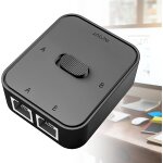 Commutateur rseau gigabit switch 2 ports : rj45 rseau key - press switch splitter selector box, rseau ...