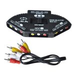 Commutateur de slecteur de phono 3 ports nouveau noir