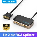 Commutateur vga 1 en 2, sparateur 1x2 1080p, pour moniteur de projecteur pc, cble mle vers femelle ...