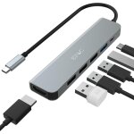 Concentrateur usb c 6 en 1 - adaptateur hdmi 4k @ 30 hz avec 1 port usb 3. 0 et 3 ports usb 2. 0, alimentation ...