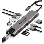 Conception aluminium station d'accueil hub usb - c adaptateur 11 en 1 avec hdmi 4k@60hz, gigabit ethernet, ... Conception aluminium station d'accueil hub usb - c adaptateur 11 en 1 avec hdmi 4k@60hz, gigabit ethernet, ...