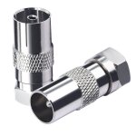 Connecteur d'antenne tv f m�le vers tv m�le adaptateur d'antenne tv pour c�bles d'antenne c�bles satellite ...