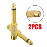 Connecteur audio rca jack 6. 35mm, fiche mono vers adaptateur de haut - parleur rca 1 / 4 pouces mle ...