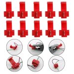 Connecteurs de c�ble �lectrique rouge, 50 pi�ces, bornes de fil de verrouillage � �pissure rapide, sertissage ...