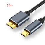 Connecteur de c�ble micro b usb 3. 0 de type c � usb 3. 0, 5gbps, pour chargement rapide, c�ble de donn�es ...