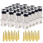 Connecteur de compression bnc 75 ohm, coupleur avec broche en cuivre pour pince  sertir rg58 - 59, extension ...