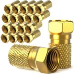 Connecteur f 7mm fiche f 20 pièces dorées joint en caoutchouc ecrou large pour câble d'antenne coaxial ... Connecteur f 7mm fiche f 20 pièces dorées joint en caoutchouc ecrou large pour câble d'antenne coaxial ...