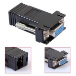 Connecteur femelle / mle vga  rj45, convertisseur d'extension vido, adaptateur, accessoires pour ordinateur ...