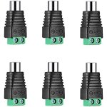 Connecteur rca vers av a vis, adaptateur audio pour cble rca, jack femelle phono rca sans soudure, convertiss ...