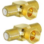 Connecteur r�partiteur de type f f m�le vers double f femelle adaptateur triple t connecteur coaxial ...