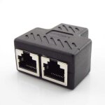 Connecteur réseau 1 à 2 voies, câble femelle, distributeur ethernet, répartiteur rj45, adaptateur de ... Connecteur réseau 1 à 2 voies, câble femelle, distributeur ethernet, répartiteur rj45, adaptateur de ...