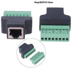 Connecteur rj45 femelle vers terminal à vis 8 broches avec prise blindée 8 p, adaptateur de port réseau, ... Connecteur rj45 femelle vers terminal à vis 8 broches avec prise blindée 8 p, adaptateur de port réseau, ...