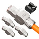 Connecteur rj45 sans outil, cat6a cat6 pour c�ble d'installation fiche rj45 blind� 10 gbps 500mhz, supporte ...