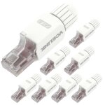 Connecteur rj45 sans outil, fiche de terminaison de terrain rj45 cat 6, fiche rj45 modulaire plaqu or, ...