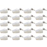 Connecteur de terre externe rj45 cat6 / 6a, 20 pièces, prises modulaires, blindé (stp), à sertir ez Connecteur de terre externe rj45 cat6 / 6a, 20 pièces, prises modulaires, blindé (stp), à sertir ez