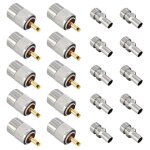 Connecteur uhf m�le avec r�ducteur, 10 fiches pl259 pour c�ble coaxial rg8x + tube