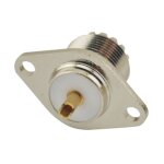 Connecteur uhf so239 jack femelle, �crou de bouledogue � souder pour montage sur panneau, adaptateur ...