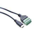 Connecteur à vis usb de type c mâle à 5 broches avec câble adaptateur de prise de terminal de bouclier ... Connecteur à vis usb de type c mâle à 5 broches avec câble adaptateur de prise de terminal de bouclier ...