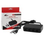 Contrleur gc 3 en 1 pour nintendo switch wiiu / pc, 4 ports, adaptateur usb pour jeu de combat star