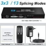 Contrleur mural vido hdmi dvi 4k, processeur multi - ecran, commutateur tv spl479 box, 1x2, 1 age, ...