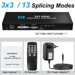 Contrleur mural vido hdmi dvi 4k, processeur multi - ecran, commutateur tv spl479 box, 1x2, 1 age, ...