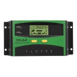 Contrleur solaire 12 v 24 v avec cran lcd, contrleur de charge pour lampadaire pv pour systme de ...