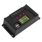 Contr�leur solaire pwm 40a - 12 - 24v auto lcd usb - r�gulateur