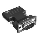 Convertisseur 1080p femelle vers vga mle, adaptateur hdmi vers vga, avec support audio, convertisseur ...